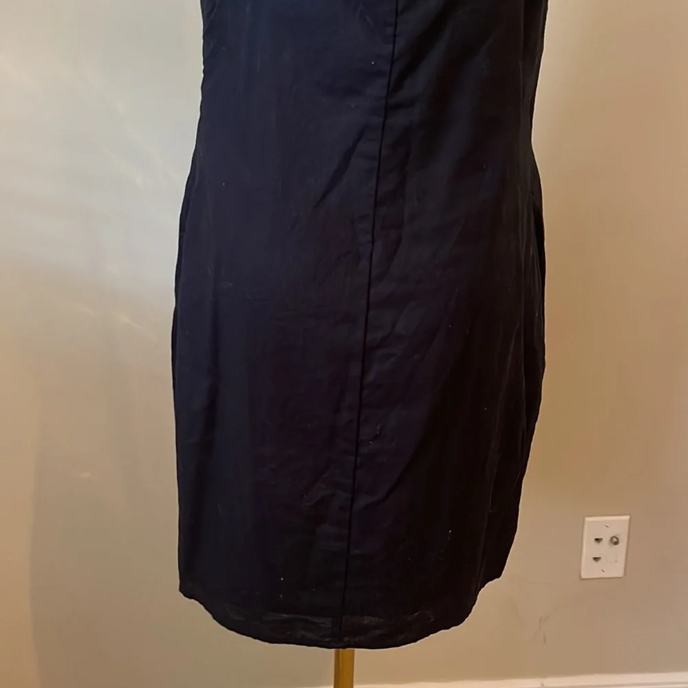 H&M Black Linen Shift Dress Medium - Picture 6 of 6